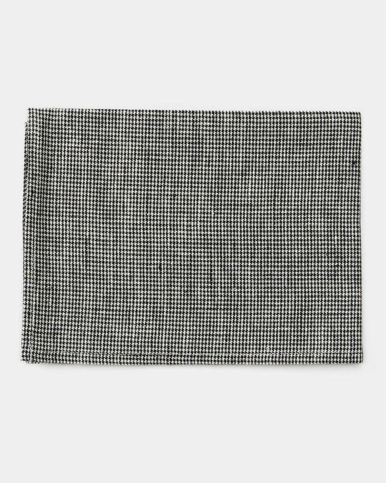 Classic Houndstooth Linen Kitchen Cloth | Black Multi-Purpose Towel