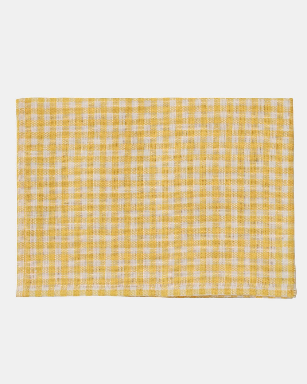 Yellow Check Linen Kitchen Cloth | Light Neutral Multi-Purpose Towel